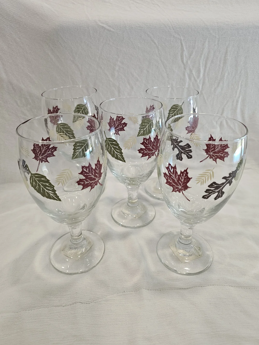 Vintage Libbey Autumn Leaves Goblets - Set of 5 New With Tags